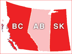 BC, Alberta and Saskatchewan